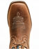Image #6 - RANK 45® Women's Inspired Stars and Stripes Inlay Shaft Performance Leather Western Boots - Broad Square Toe, Brown, hi-res