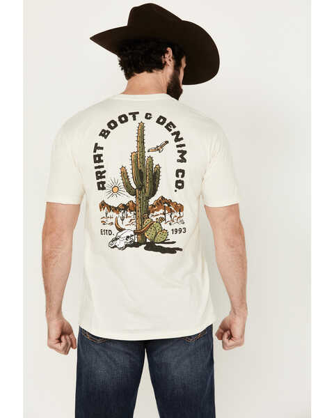 Image #4 - Ariat Men's Southwest Cactus Short Sleeve Graphic T-Shirt , Natural, hi-res