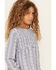 Image #2 - Hayden LA Girls' Printed Long Sleeve Woven Shirt, Blue, hi-res