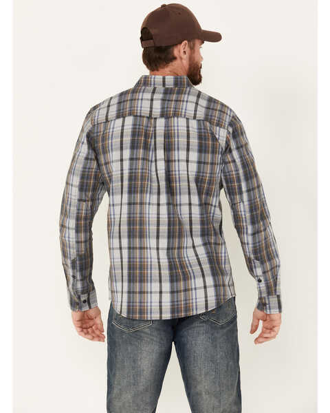 Image #4 - Brothers and Sons Men's Phillips Plaid Print Long Sleeve Button Down Shirt, Charcoal, hi-res