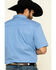 Image #5 - Cody James Core Men's Lone Star Geo Print Short Sleeve Western Shirt , Royal Blue, hi-res