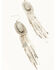 Image #2 - Shyanne Women's Agate Fringe Earrings, Silver, hi-res
