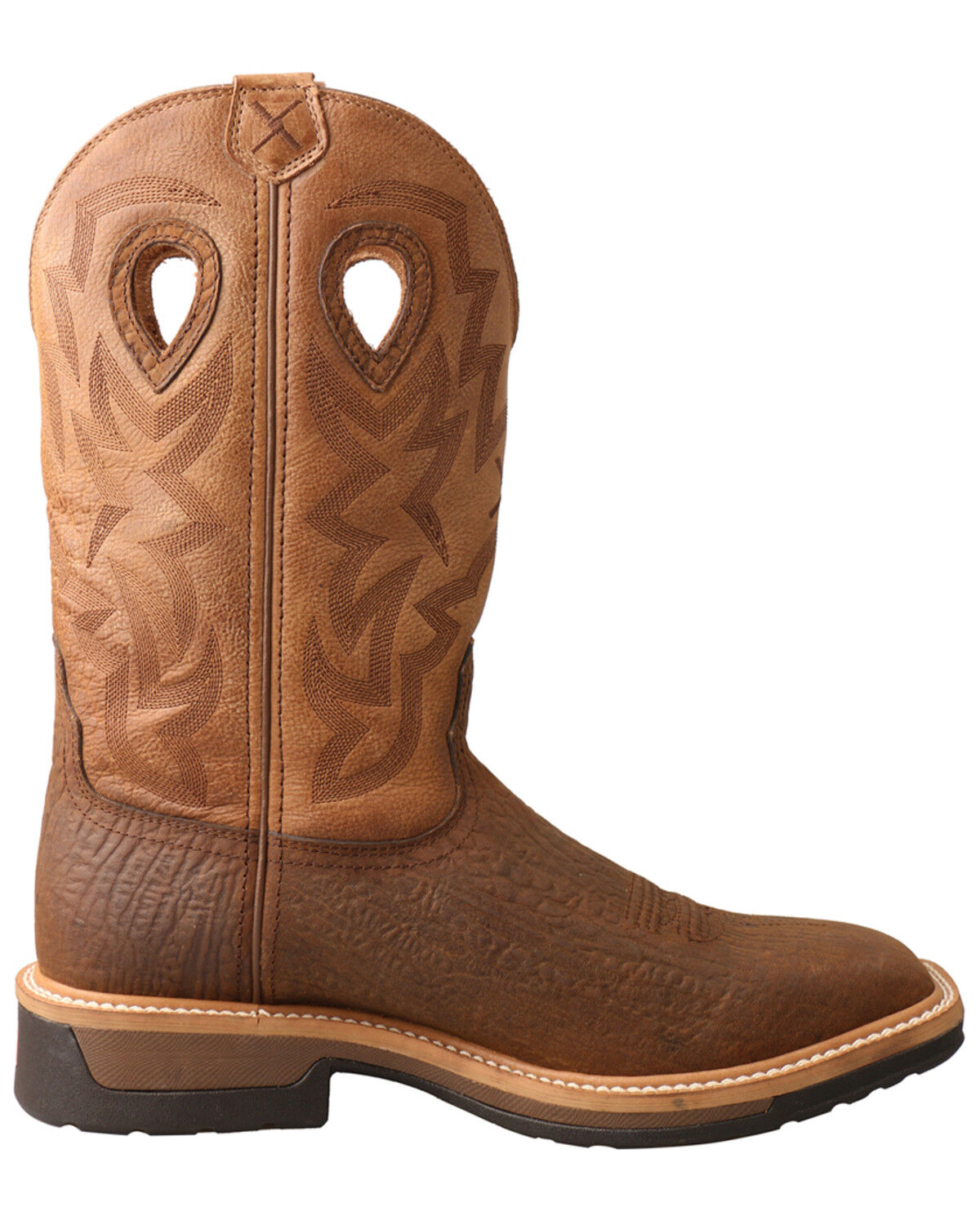 Image #2 - Twisted X Men's Lite Cowboy Western Work Boots - Broad Square Toe, Brown, hi-res