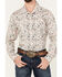 Image #3 - Rock & Roll Denim Men's Tattoo Print Long Sleeve Pearl Snap Stretch Western Shirt, Natural, hi-res