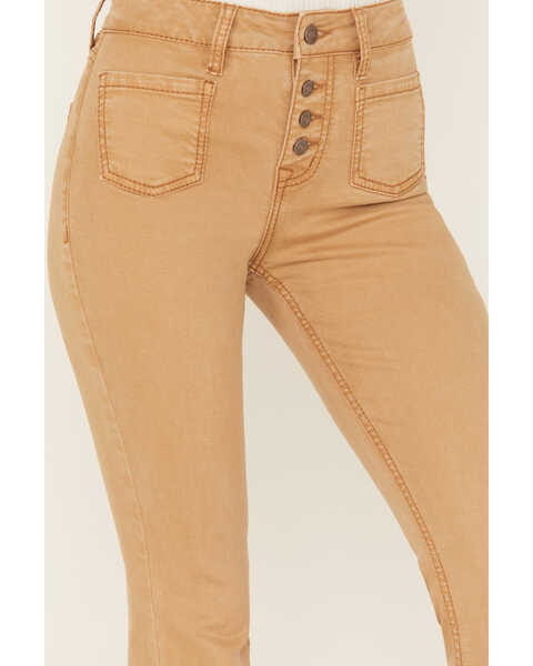 Image #2 - Shyanne Women's Iced Coffee High Rise Stretch Super Flare Jeans, Coffee, hi-res