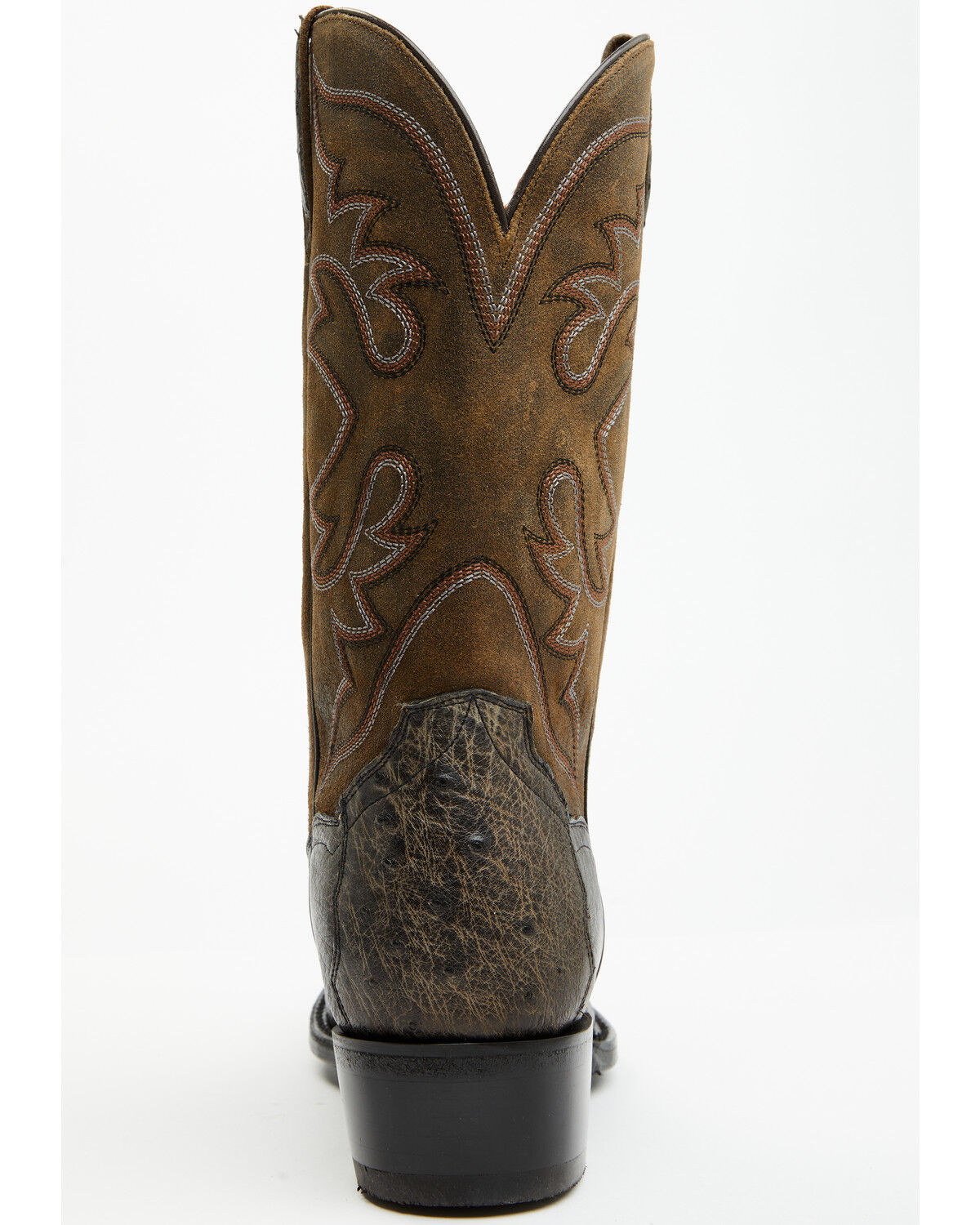 Image #5 - Dan Post Men's 12" Exotic Ostrich Western Boots - Snip Toe, Grey, hi-res