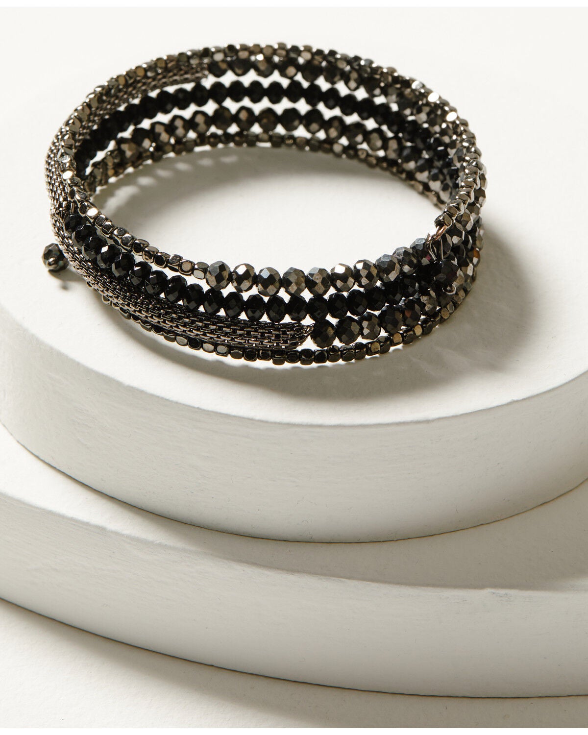Shyanne Women's Enchanted Forest Spiral Statement Bracelet Set, Pewter, hi-res