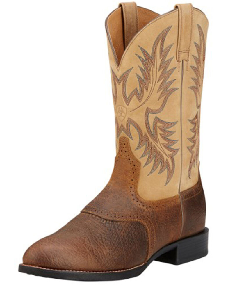 Ariat Men's Heritage Stockman Boots - Round Toe , Brown, hi-res