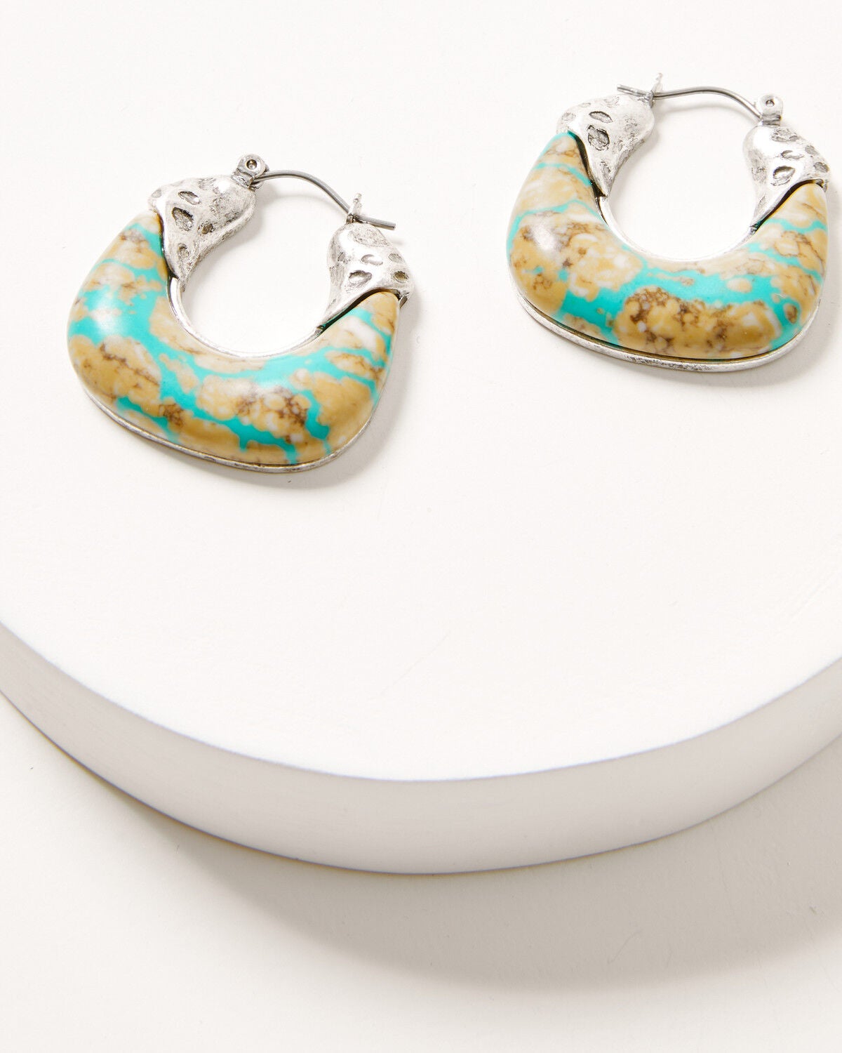 Shyanne Women's Sedona Sky Hoop Earrings, Silver, hi-res