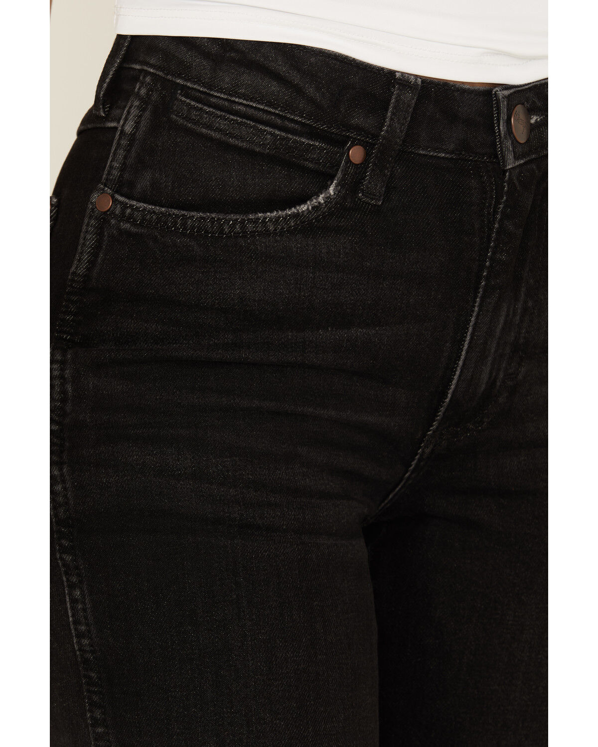 Image #2 - Wrangler Retro Women's Rachel High Rise Bootcut Stretch Denim Jeans, Black, hi-res