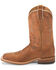 Image #4 - Justin Men's Bent Rail Distressed Cognac Western Boots - Broad Square Toe, Brown, hi-res