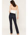 Image #3 - Haddad Women's Deep Ocean Dark Wash Venice Bootcut Stretch Denim Jeans, Dark Wash, hi-res