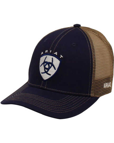 Ariat Men's Center Logo Ball Cap , Navy, hi-res