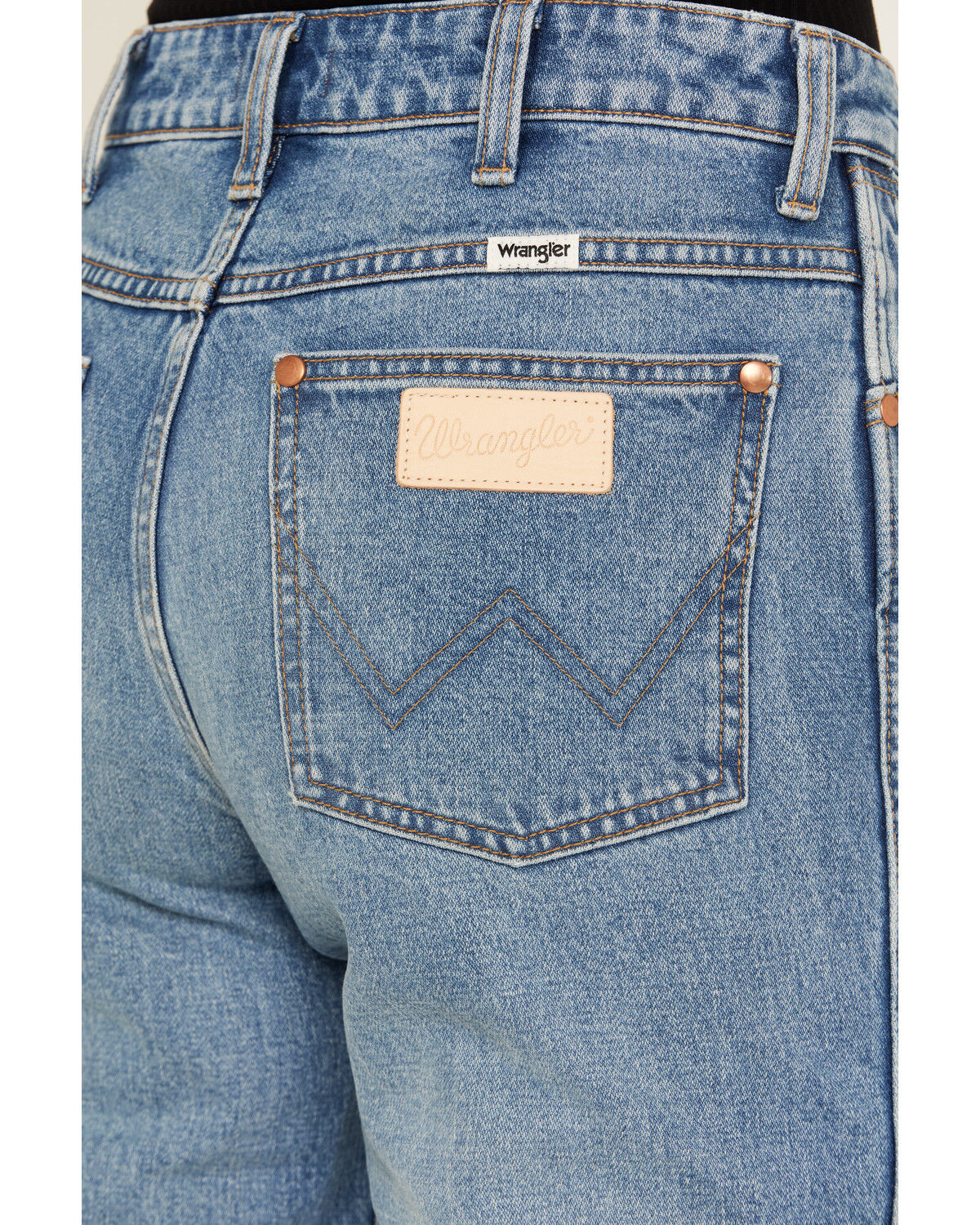 Image #4 - Wrangler Women's Wild West Light Wash High Rise Straight Jeans, Light Wash, hi-res