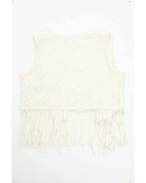 Image #3 - Shyanne Toddler Girls' Flawless Fringe Lace Vest , Cream, hi-res