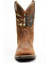 Image #4 - RANK 45® Women's Inspired Stars and Stripes Inlay Shaft Performance Leather Western Boots - Broad Square Toe, Brown, hi-res