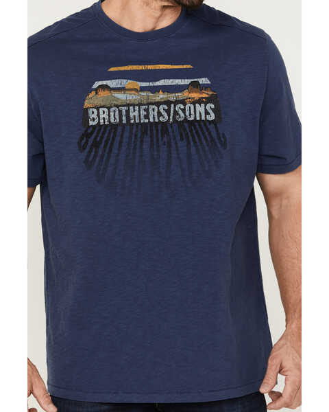 Image #3 - Brothers and Sons Men's Badlands Shadow Trail Graphic T-Shirt , Navy, hi-res