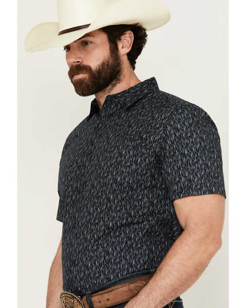 Image #2 - Gibson Men's Space Dot Geo Print Short Sleeve Button-Down Western Shirt , Navy, hi-res