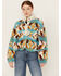 Image #1 - Panhandle Women's Abstract Print Sherpa Sweater Jacket, Multi, hi-res