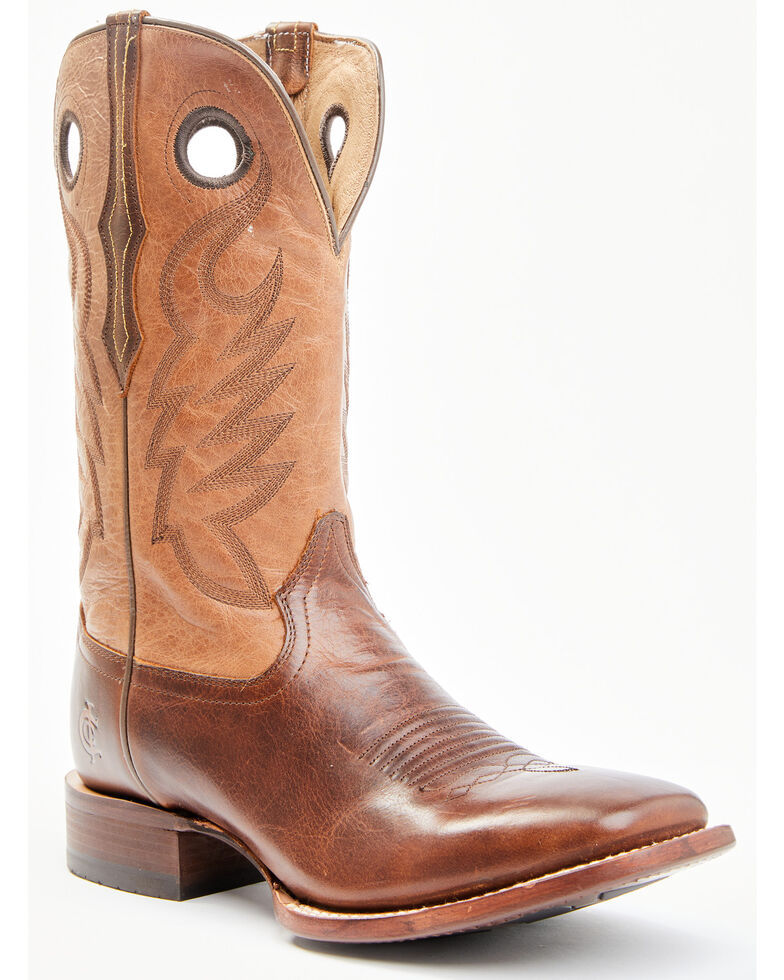 Cody James Men's Caramel Union Leather Western Boot - Wide Square Toe , Tan, hi-res