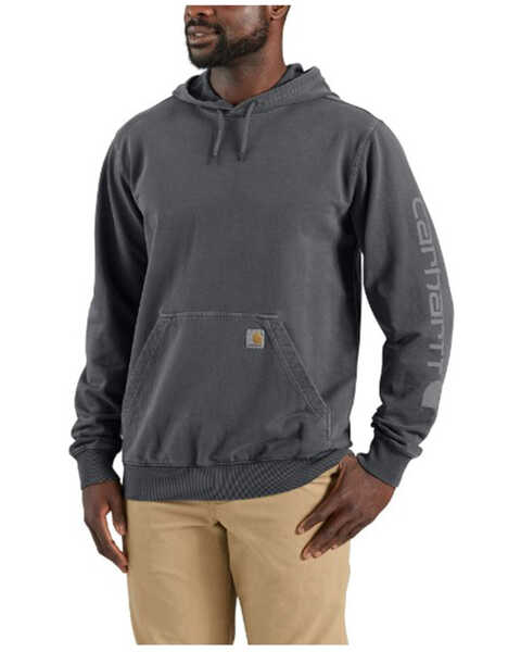 Carhartt Men's Midweight Relaxed Fit Graphic Hooded Sweatshirt , Dark Grey, hi-res