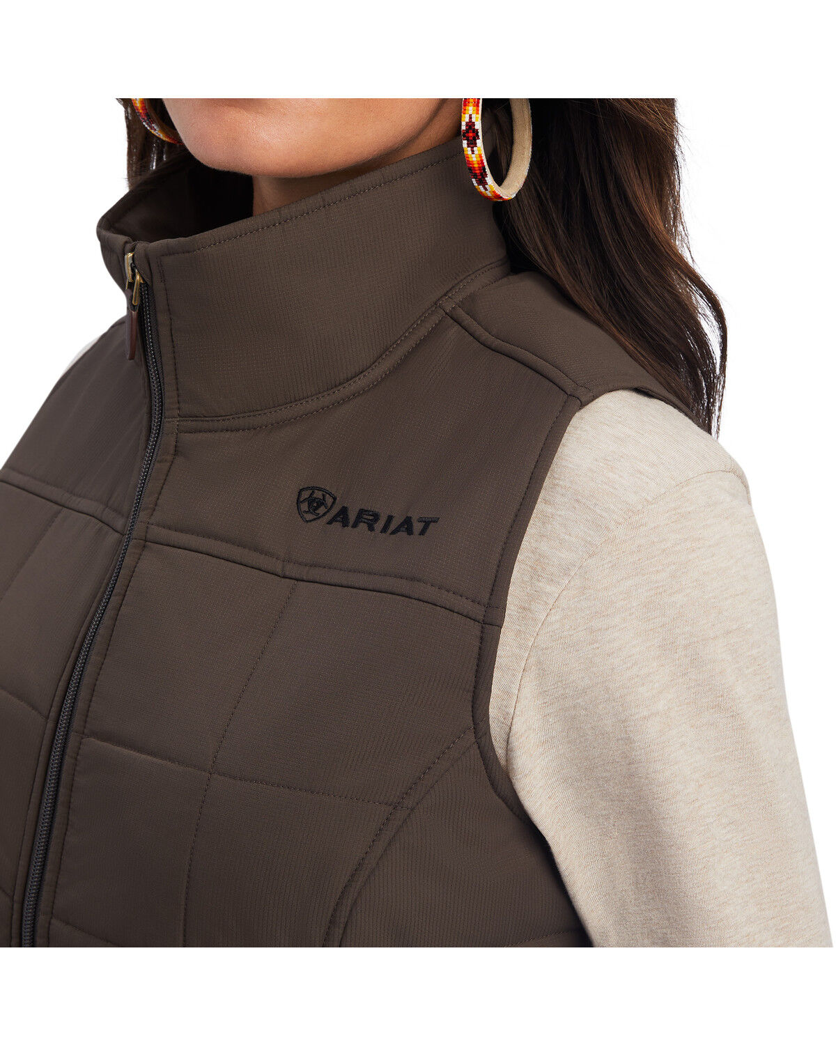 Image #3 - Ariat Women's Crius Insulated Vest, Brown, hi-res