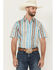 Image #1 - RANK 45® Men's Levi Striped Short Sleeve Button-Down Stretch Western Shirt, Multi, hi-res