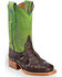 Image #1 - Horse Power Boys' Brown Filet Of Fish Print Boots - Square Toe, Brown, hi-res