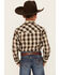 Image #4 - Roper Boys' Plaid Print Long Sleeve Pearl Snap Western Shirt, Black, hi-res