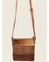 Shyanne Women's Patchwork Fringe Hair-On & Tooled Crossbody Purse, Lt Brown, hi-res