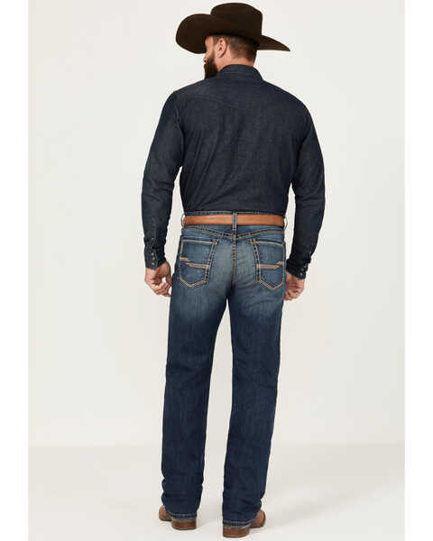 Image #3 - Cinch Men's Grant Dark Stonewash Performance Stretch Relaxed Boot Denim Jeans, Indigo, hi-res