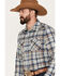Image #2 - Pendleton Men's Canyon Plaid Print Long Sleeve Western Snap Shirt, Blue, hi-res