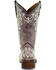 Corral Girls' Crater Bone Embroidered Western Boots - Broad Square Toe, Brown, hi-res