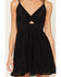 Image #3 - Angie Women's Lace Sleeveless Mini Dress, Black, hi-res