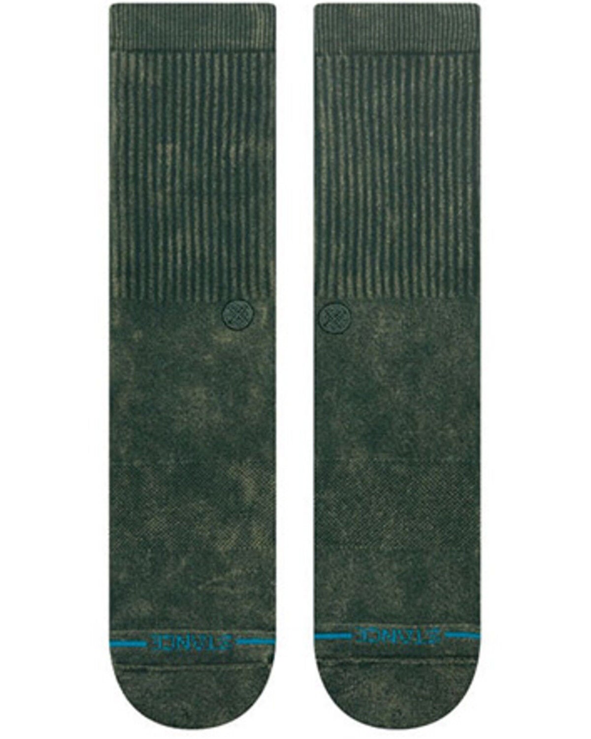 Image #2 - Stance Men's Icon Crew Socks, Dark Green, hi-res