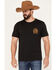 Brixton Men's Horseshoe Graphic Short Sleeve Tailored T-Shirt , Black, hi-res