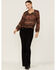 Image #4 - Wild Moss Women's Ruffle Neck Peasant Blouse, Rust Copper, hi-res