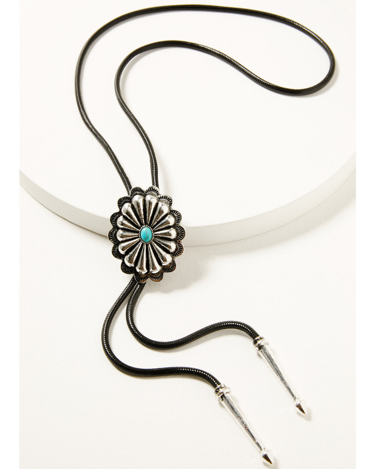 Image #1 - Shyanne Women's Concho Bolo Tie, Silver, hi-res