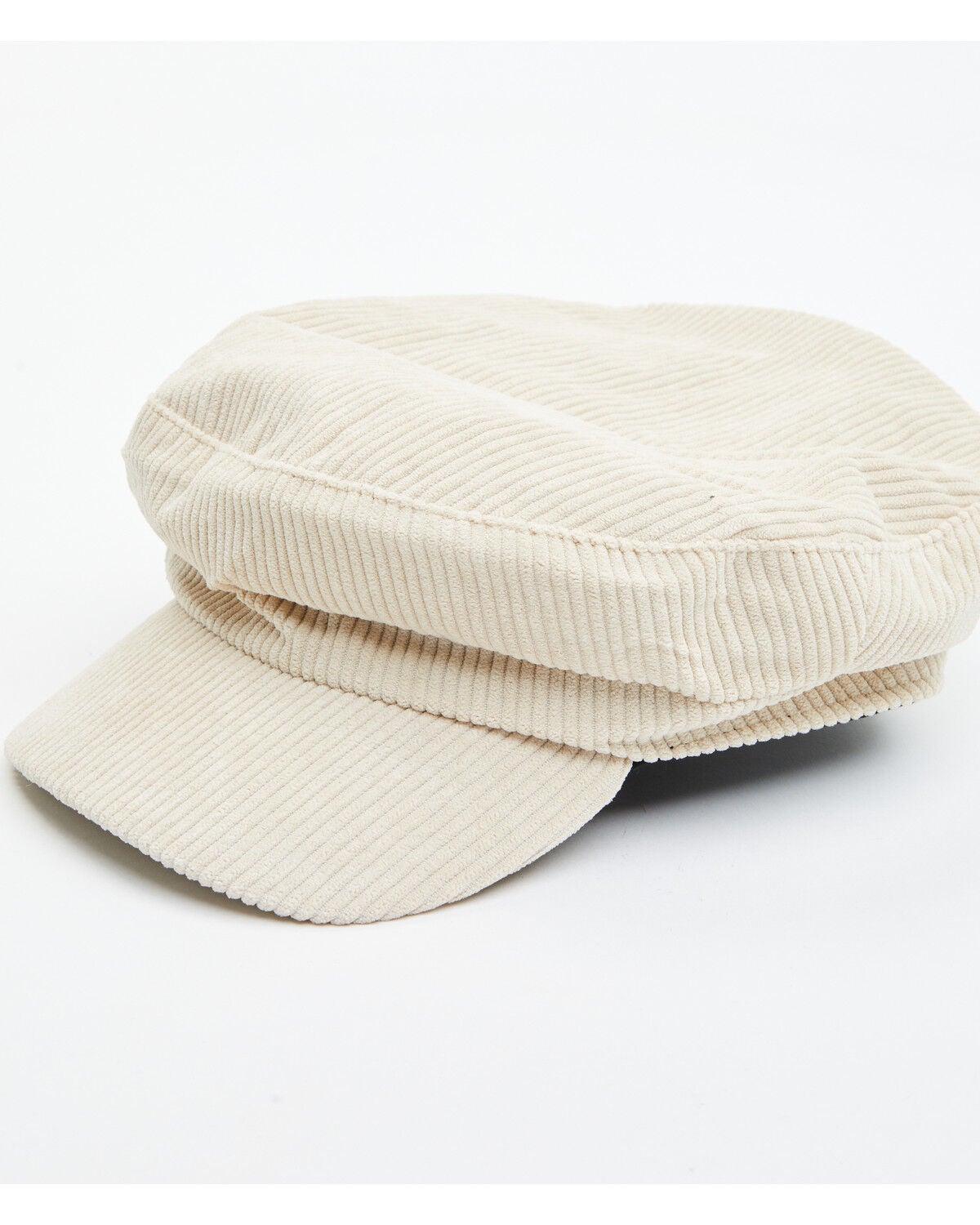Cleo + Wolf Women's Corduroy Lieutenant's Cap, Cream, hi-res