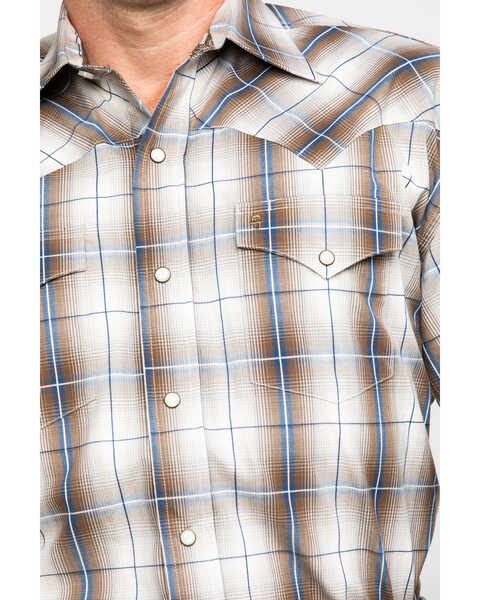 Image #4 - Roper Men's Brown Large Plaid Long Sleeve Western Shirt , Brown, hi-res