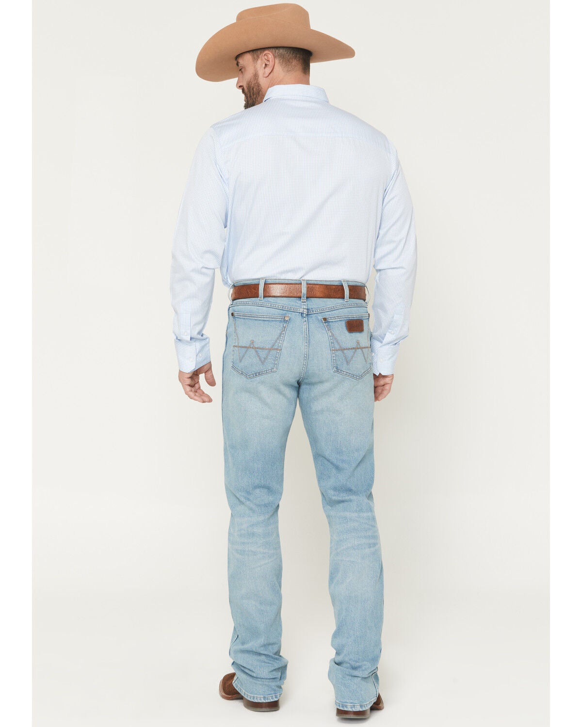 Image #3 - Wrangler Retro Men's WRT20 Fallon Light Wash Relaxed Bootcut Stretch Denim Jeans, Light Wash, hi-res