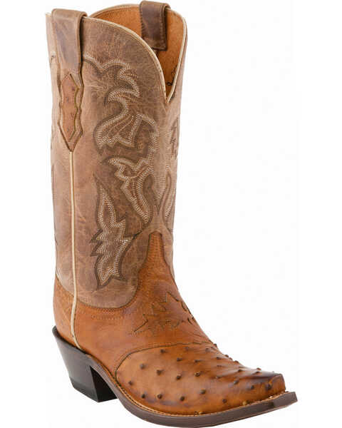 Lucchese Women's Handmade Augusta Full Quill Ostrich Western Boots - Snip Toe, , hi-res