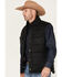 Image #2 - Cody James Men's Quilted Oil Skin Snap Vest, Black, hi-res