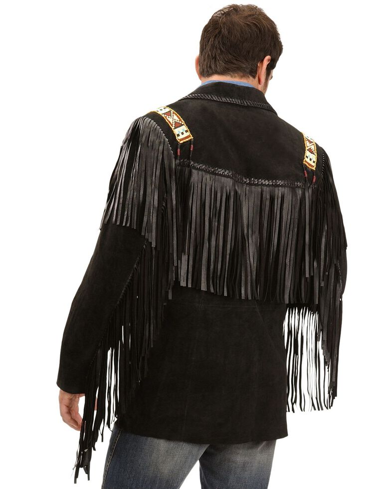 Scully Black Bone Beaded Fringe Leather Jacket | Sheplers (784 x 980 Pixel)