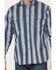 Image #3 - Ariat Men's FR Carlton Striped Long Sleeve Snap Work Shirt, Navy, hi-res