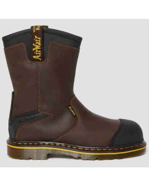 Image #2 - Dr. Martens Firth Waterproof Western Work Boots - Steel Toe, Black, hi-res