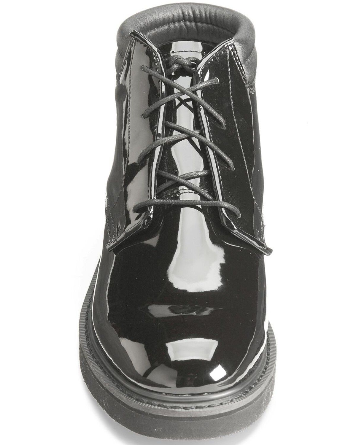 Image #4 - Rocky Dress Leather High Gloss Chukka Duty Shoes, Black, hi-res