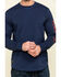 Image #4 - Hawx Men's Navy Sleeve Logo Long Sleeve Work T-Shirt - Tall, Navy, hi-res