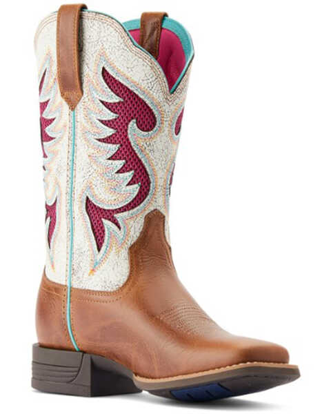 Image #1 - Ariat Women's Pinto  VentTEK™ 360° Western Boots - Broad Square Toe, Brown, hi-res