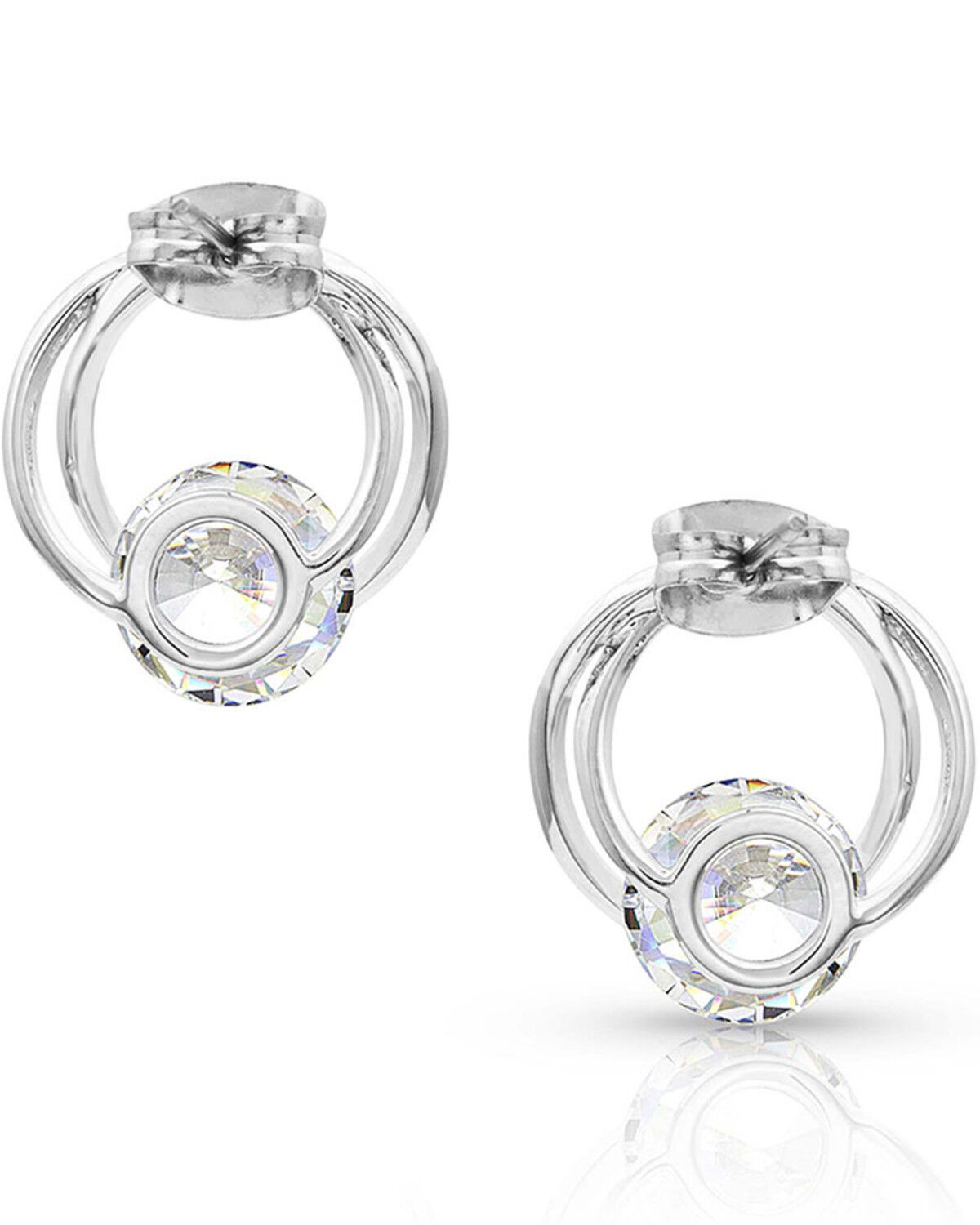 Image #2 - Montana Silversmiths Women's Twisting Hold Post Earrings, Silver, hi-res